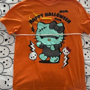 Orange Halloween Hello Kitty T-Shirt Medium